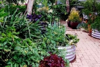 Raised corrugated vegetable planters