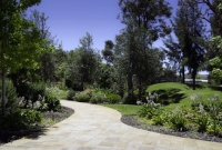 Curved sandstone path